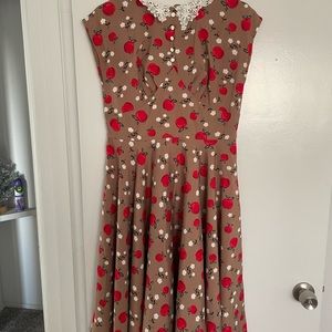 Hell Bunny Vixen Apple dress NWT size M
